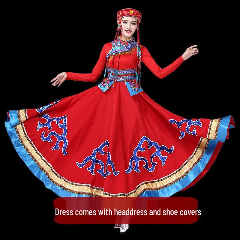 Mongolian Ethnic Dance Performance Costume Set