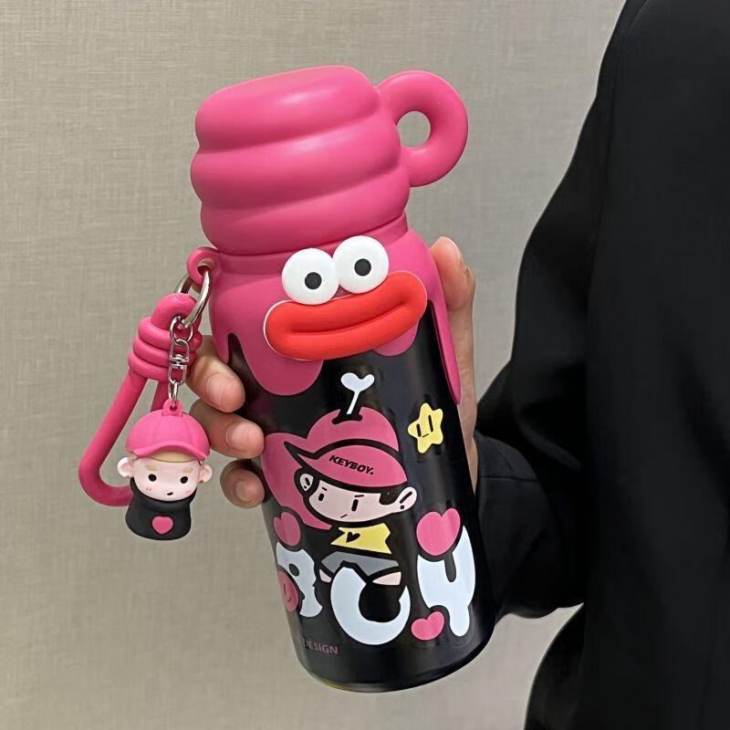 TLAKEHO Cartoon 316 Stainless Steel Insulated Straw Cup