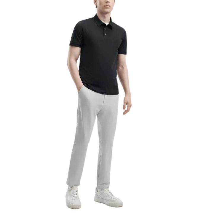 Men's FILA Polo Shirts Men's Black Polo Collar Moderate Other