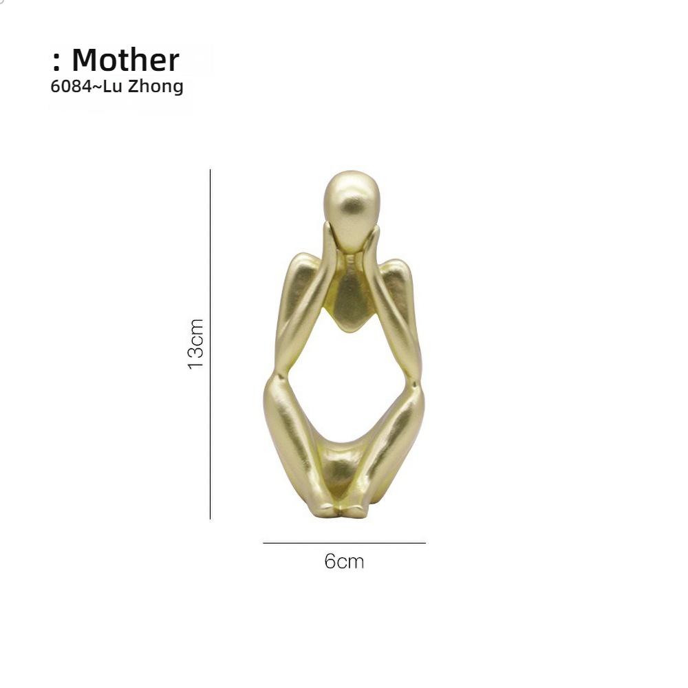 Modern Minimalist Resin Sculpture, Relaxed Character Statue Personalized Custom Name Home Desk Decor