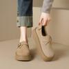 Platform Women's Spring New One-word Retro Single Shoes with Round Head