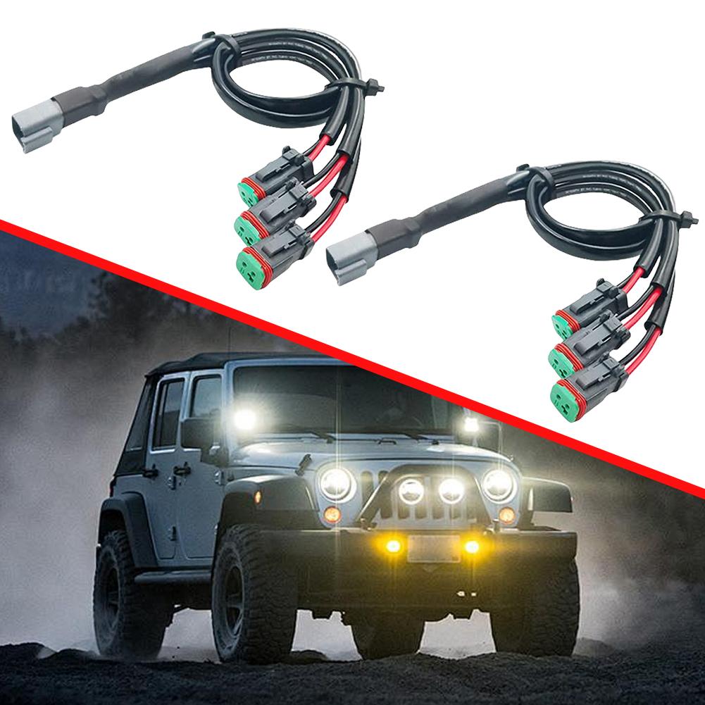 2Pcs Y Shape For Deutsch DT DTP Adapter Connector Splitter IP68 Waterproof Male To Female Headlight Splitter for Car Headlights