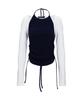 Seutimillon Bustier Layered T-Shirt_Navy