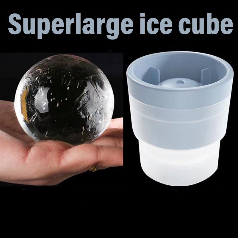 3D Silicone Round Ice Cube DIY Food Grade Whiskey Coffee Storage Portable Demould Bar Household Party Kitchen Drink Juice Tool