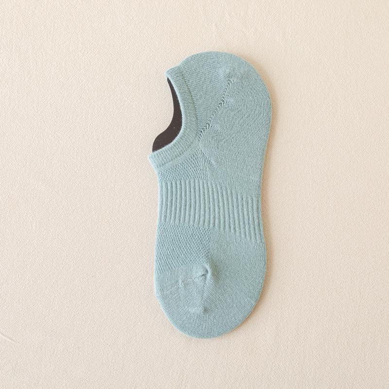 

Мужские белые хлопковые носки-невидимки с низким вырезом - Влагоотводящие и тонкие для лета One Size синий/серый