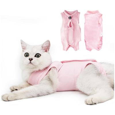 Cat Recovery Suit,Male and Female Surgical Post Surgery Soft Cone Onesie Shirt Clothes Neuter Licking Protective Diapers Outfit Cover Kitten