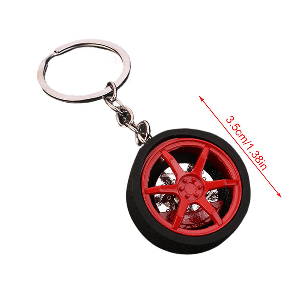 Wheel Car Key Chain Simulation Tire Key Ring Creative Metal Car Parts Keyring Stylish Wheel Tyre Auto Keychain For Car Lover