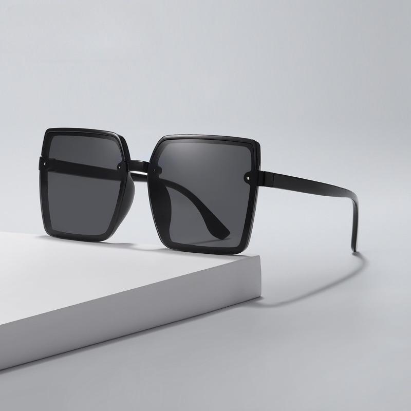 Fashion Square Sunglasses Woman Retro Vintage Gradient Sun Glasses Female Clear Lens