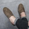 Slip-on Leather Shoes for Men Black Soft Plain Pu Cowhide Classic Original High Quality In Promotion New Man Casual Shoe
