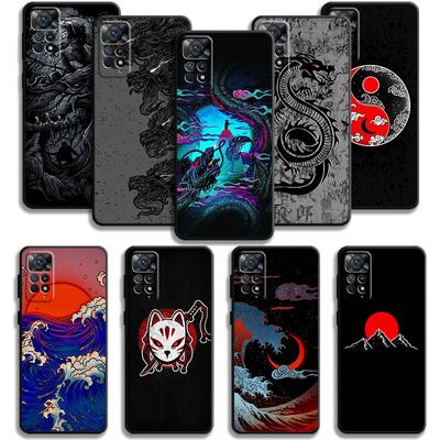 Samurai Dragon Wolf kaukės dėklas, skirtas Xiaomi Redmi Note 12 11t 11s 11 10 8 Pro 9 9s 9t 8t, skirtas Mi 10 8 9a 9c 10c 12c K40