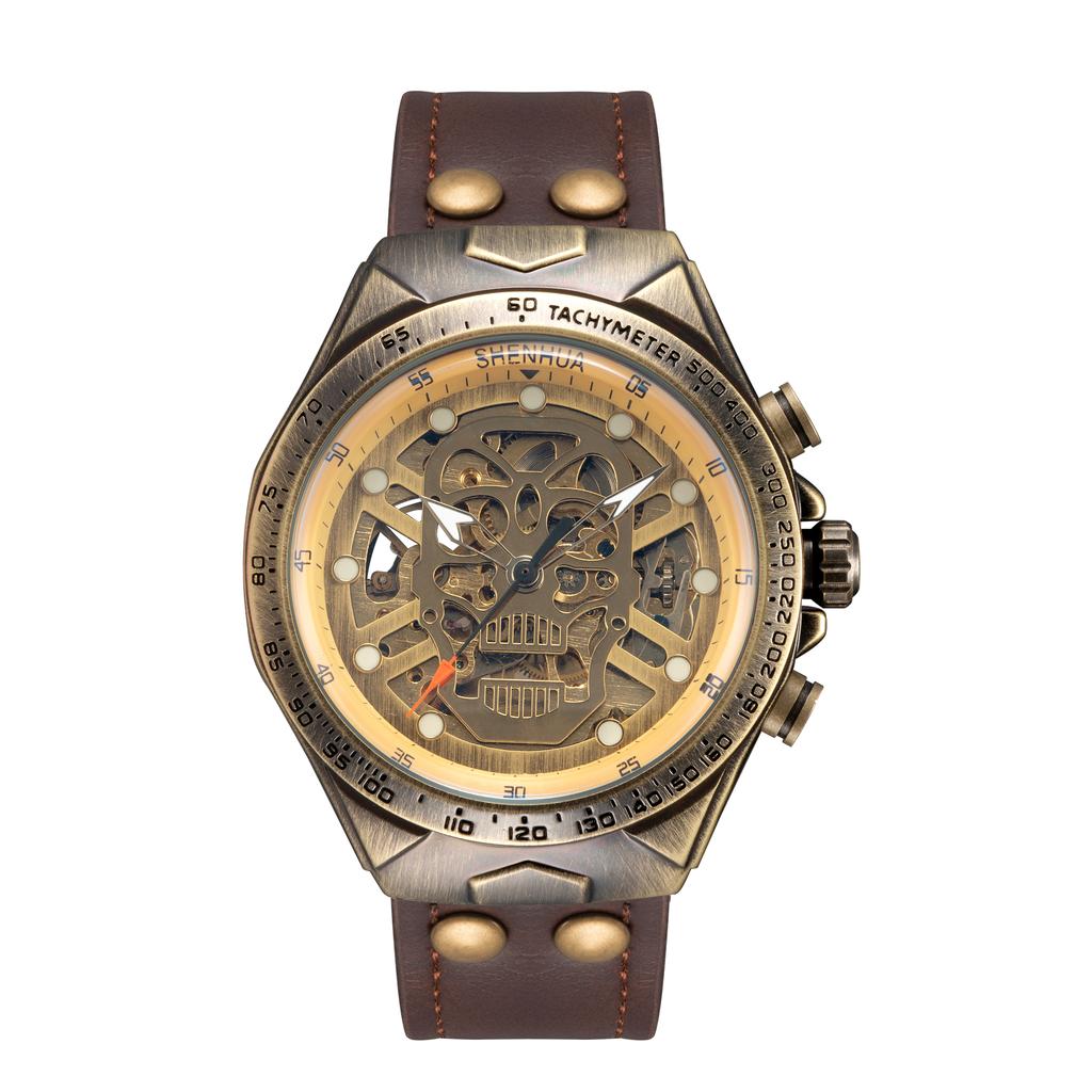 Neue Vintage Herrenuhr Ausgeschnitten Leuchtend Tourbillon Vollautomatisches Mechanisches Uhrwerk Mechanische Uhren reloj automático