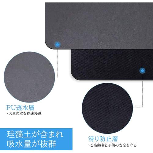 Dish Drying Mat, Diatomaceous Earth, Quick-Drying, Absorbent, Rollable for Storage, Non-Slip, Oil-Resistant, Easy to Clean (40x50cm, Gray)