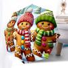 Gingerbread Man Themed Travel Umbrella-8 Ribs Automatic Opening and Closing, Portable Folding Design, Compact and Stylish Umbrella Suitable