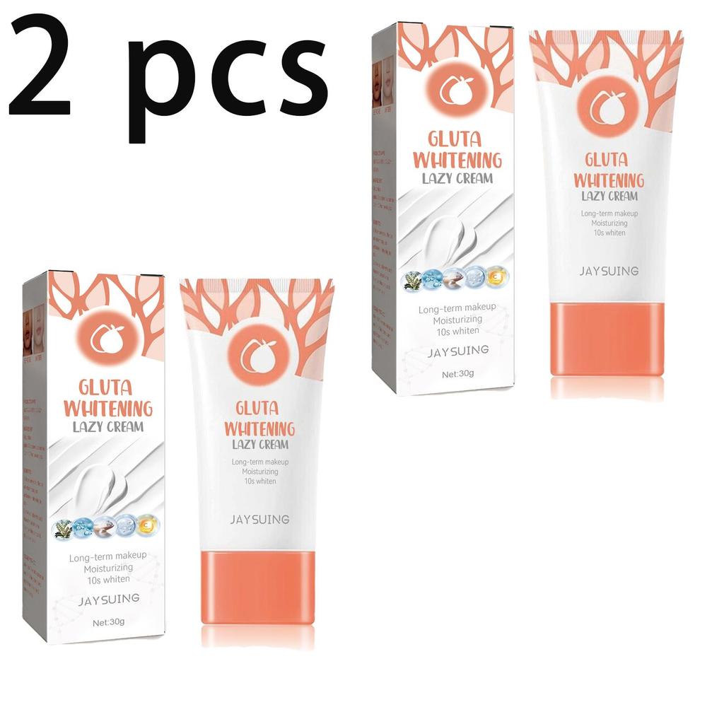 Jaysuing Quick Whitening Lazy Cream  (with Glutathione) 30g Brightens, Whitens, Improves Dullness, Moisturizes, and Refines Pores.