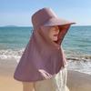 Breathable Shawl Fisherman Hat Solid Color Women Sun Cap Fashion Hiking Bucket Hat  Fishing