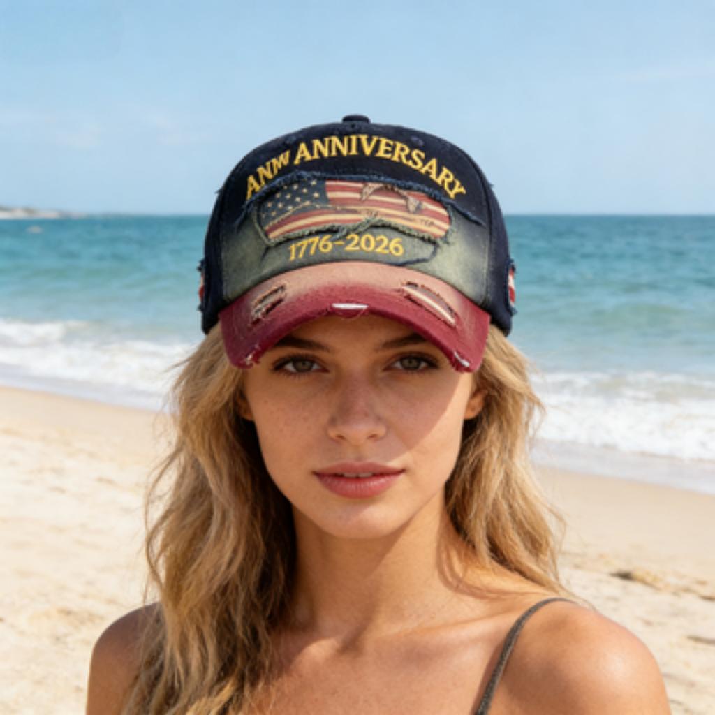 Vintage Distressed Usa 250Th Anniversary 1776- American Flag Baseball Cap Men Women Adjustable Washed Dad Hat For Patriotic