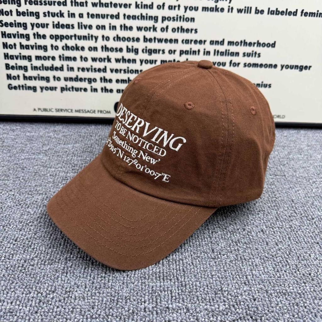 Spring and summer thin letter embroidered baseball cap for women, breathable, not stuffy, soft top, big head circumference, showing face, small ins p