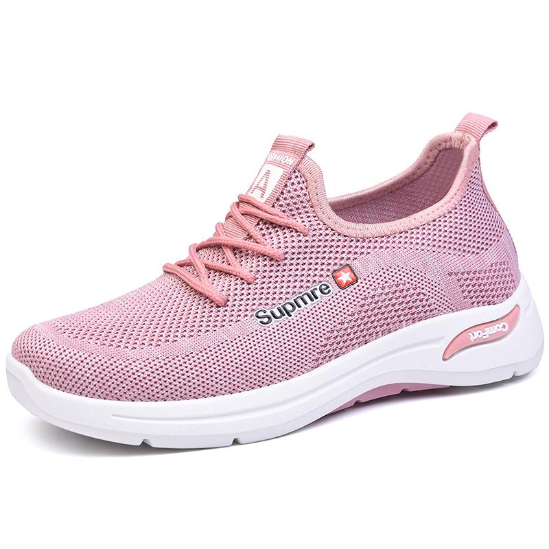 Moda 2024 Nuovo Stile Quattro Stagioni Scarpe da Donna Primavera Estate Moda Intrecciato Volante con Lacci Scarpe Sportive Casual Sneakers Traspiranti