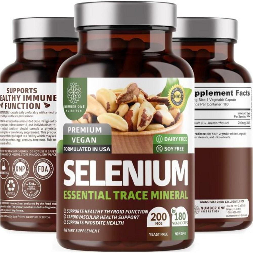 N1N Premium Pure Selenium 200MCG, an essential trace mineral for maximum absorption and prostate function. 180 Capsules, 1 pcs