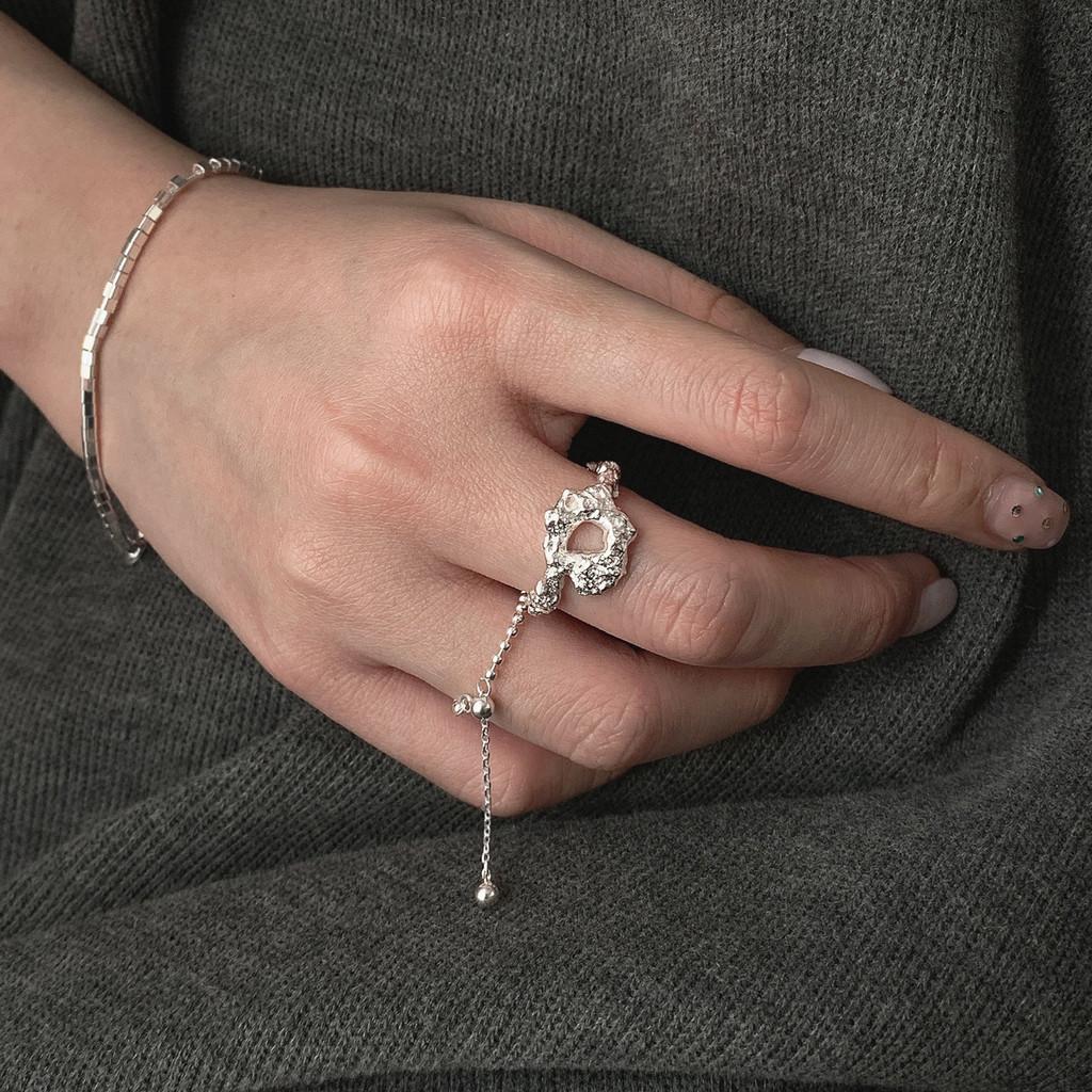 Trendy 925 Silver Cow Print Textured Ring For Women Ideal For Chic Gift Giving