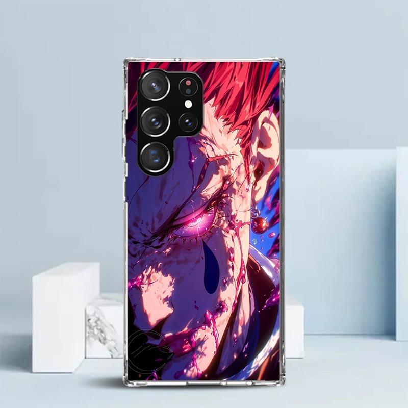 

Huner X-Hunters Hisoka Soft Cover for Samsung Galaxy S25 Edge S26 S24 S23 Ultra Phone Case S22 S21 Plus S20 FE Print Pattern She Samsung S24 Plus