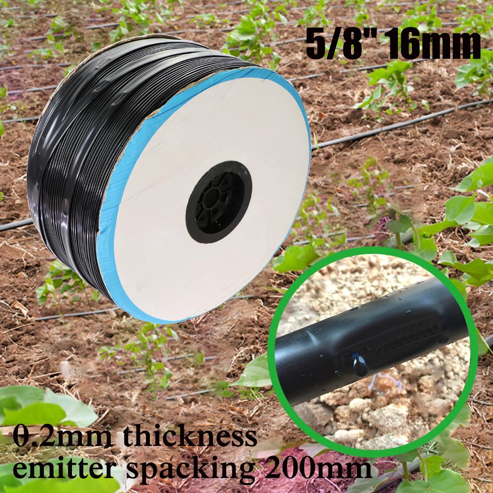 20M-150M 16mm 0.2mm Wall Thickness Spacing Drip Irrigation Tape Dripper Watering System With 5/8'' Garden Connector Accessories