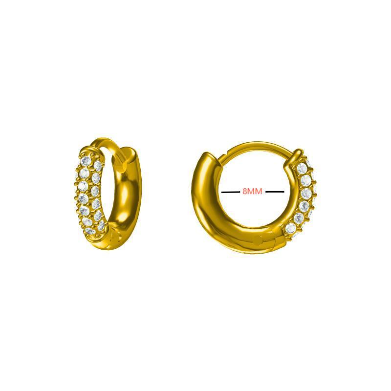 Golden Tungsten Electroplated Circular Exaggerated Plain Hoop Earrings Beach Vacation Women Lightweight Luxury Niche High-End