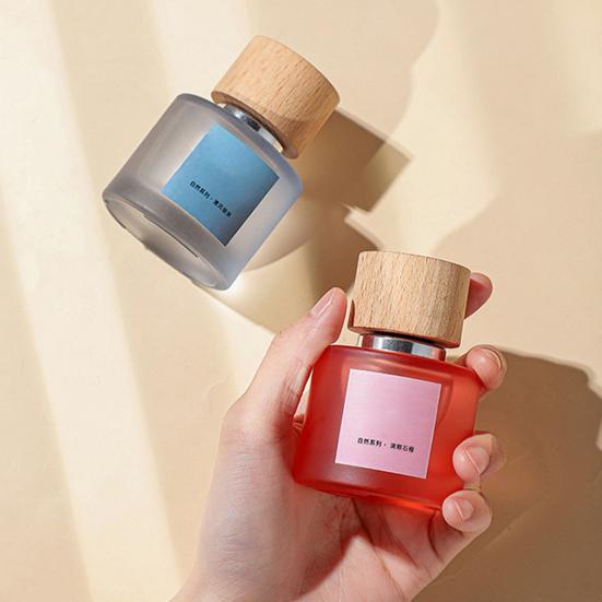 SHIMANG Perfume for Women Long Lasting Light Fragrance Frosted Glass Bottle with Wooden Cap Fresh Floral Fruity Scent Multi-Use for Home Car Wardrobe