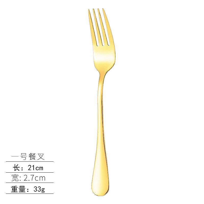 Stainless steel tableware, knives and forks, spoons, western food steak knives and forks, household thickened pointed spoons, round spoons, supplies