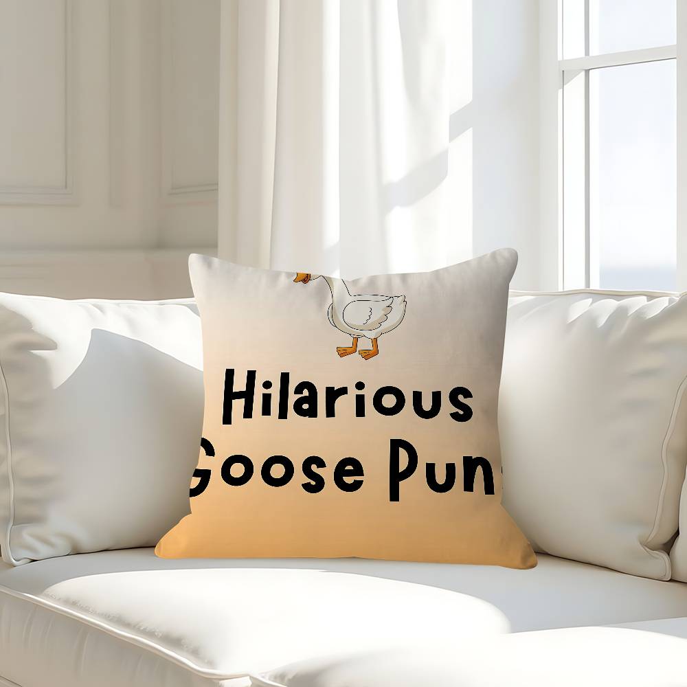 H-Honk Honk Pillow Case Removable Washable Cushion Cover – All-Season Soft Linen