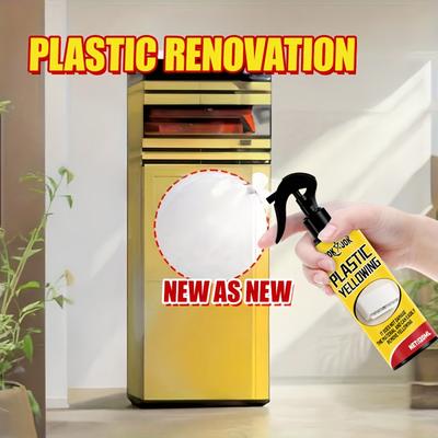 120ml Plastic Yellowing Remover - Plastic Oxidation & Fading Solution, Quick White Effect for Refrigerators, Toilets, Washing Ma