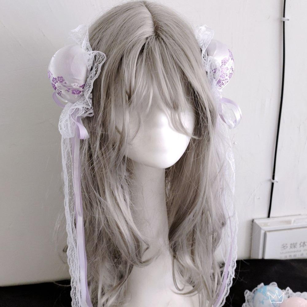 Women's Harajuku Steampunk Headwear Edge Clip Accessories Girls Chinese Style Bun Headpiece Tassel Lolita Y2K Gothic Hairpins