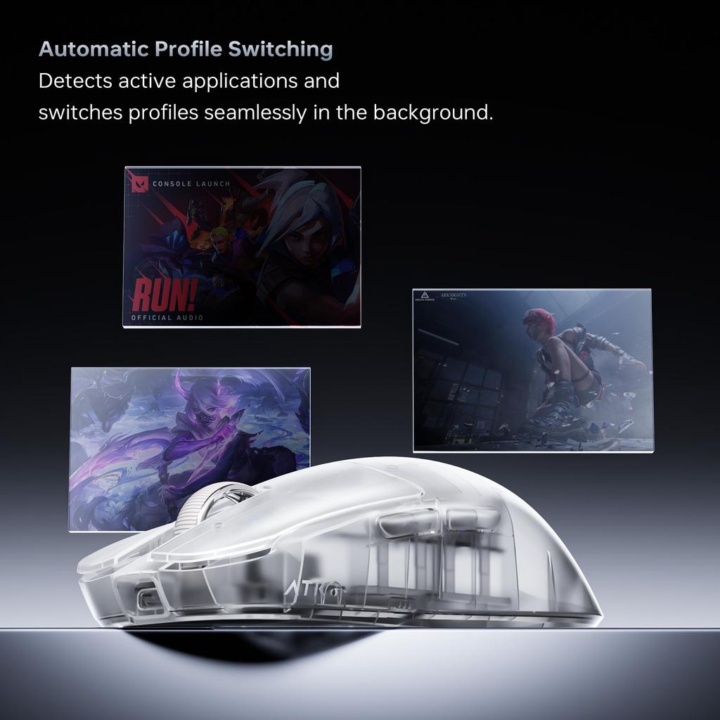 Japanese ATK Blazing Sky ZERO Black Gaming Mouse with PAW3950 Ultra Nordic 8k Polling Lightweight [Authorized Distributor] Sensor, 54L15, Rate, 39g,