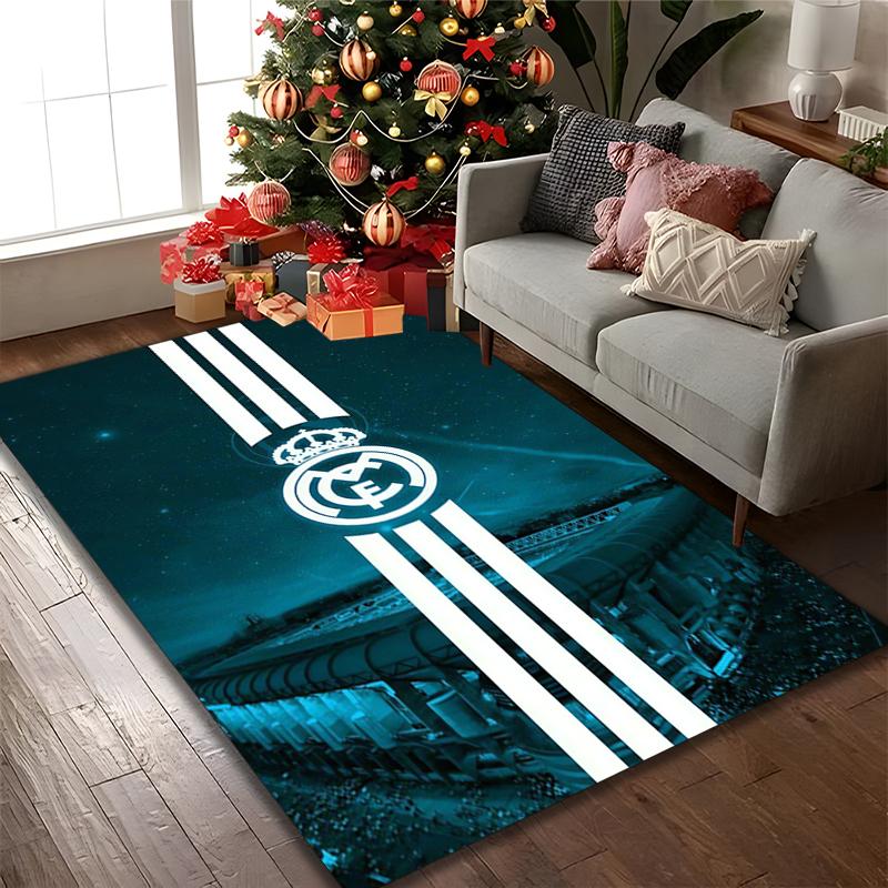1pc Area Rug Appropriate for Office, Real Madrid Carpet, Versatile Printed Chair Rug, Durable Home Sofa Carpet