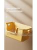 Extra Large Semi-Enclosed Splash-Proof Cat Litter Box for Maine Coons