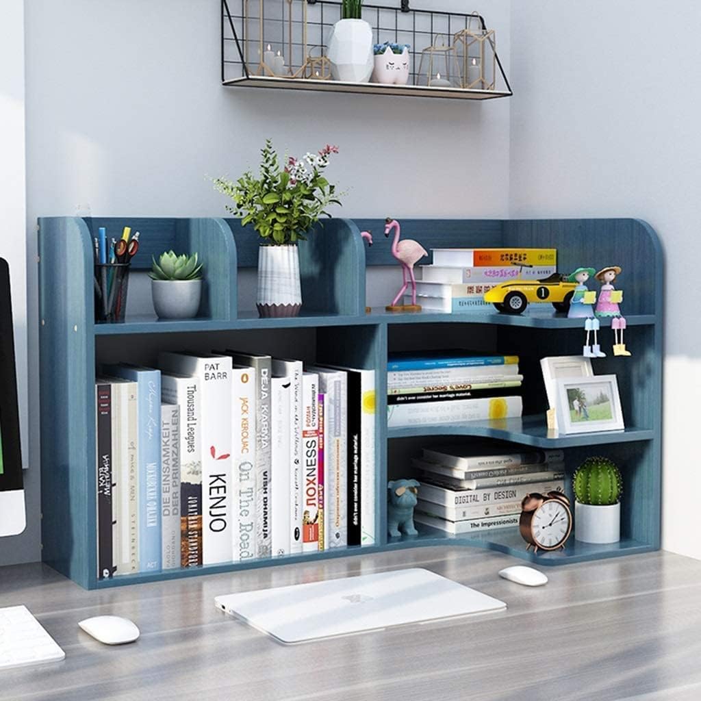 Shelves Bookshelf Organizer Desktop Bookshelf Wood Desk Organizer Office Storage Rack Free Style Display Shelf Bookcase for Tabletop Books Holder