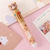 Little Bear 10-Color Press-Type Ballpoint Pen for Students and Journaling