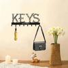 Gothic Metal Key Holder Wall Organizer for Entryway, Bedroom, Hallway Decor, Space Saving Storage for Keys Mail Hats Umbrellas