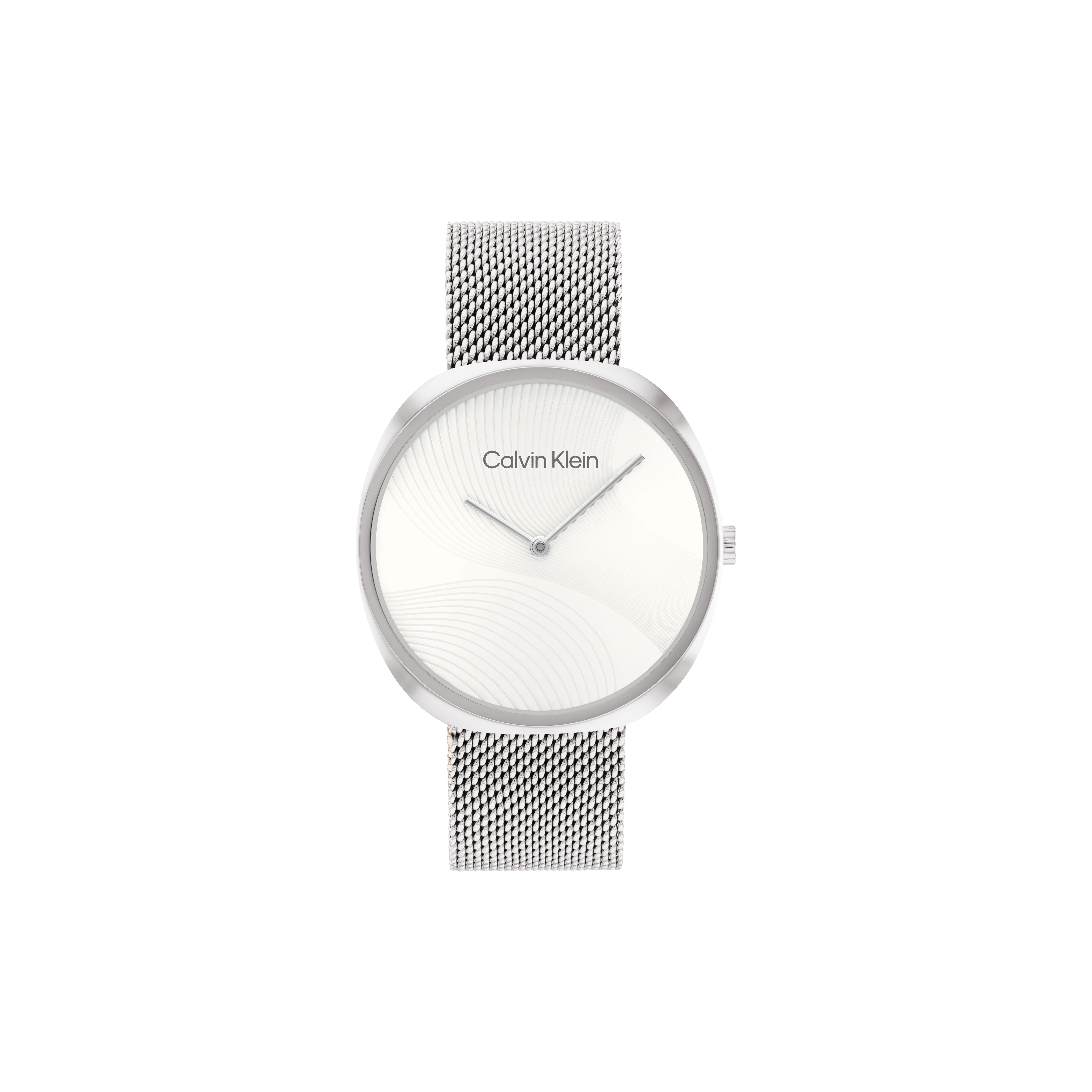 

Calvin Klein Quartz Watch Stainless Steel Band 36.6mm Silver Dial Fashion Waterproof Women watches 25200245-GJ Silver (Single Watch)