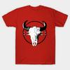 Men Black Print T-shirt Buffalo Tracks No-Cut Transfer Paper Print Cotton Tshirt