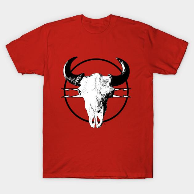 Men Black Print T-shirt Buffalo Tracks No-Cut Transfer Paper Print Cotton Tshirt 2XL красный