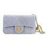 Classic Flap CF21B Fall Lambskin And Gold Metal Shoulder Bag, Crossbody Bag Mini Women's Gray AS1787-B02916-ND354