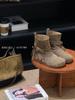 Inner height-increasing bow fashion boots 2025 early autumn new retro lazy Martin boots niche platform short boots women