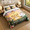 Decorative Artwork Theme Personalized 3Pcs Bedding Set Custom Text & Name 1 Sheet 2 Pillowcases Household Bedding 1pc