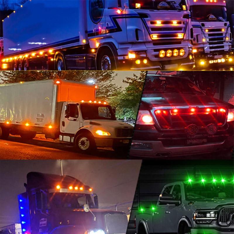 HQ 2pcs 12/24V LED Side Marker light Indicator LED Bullet Light Truck Trailer Lorry Tail light 3/4" LED Marker Clearance Light