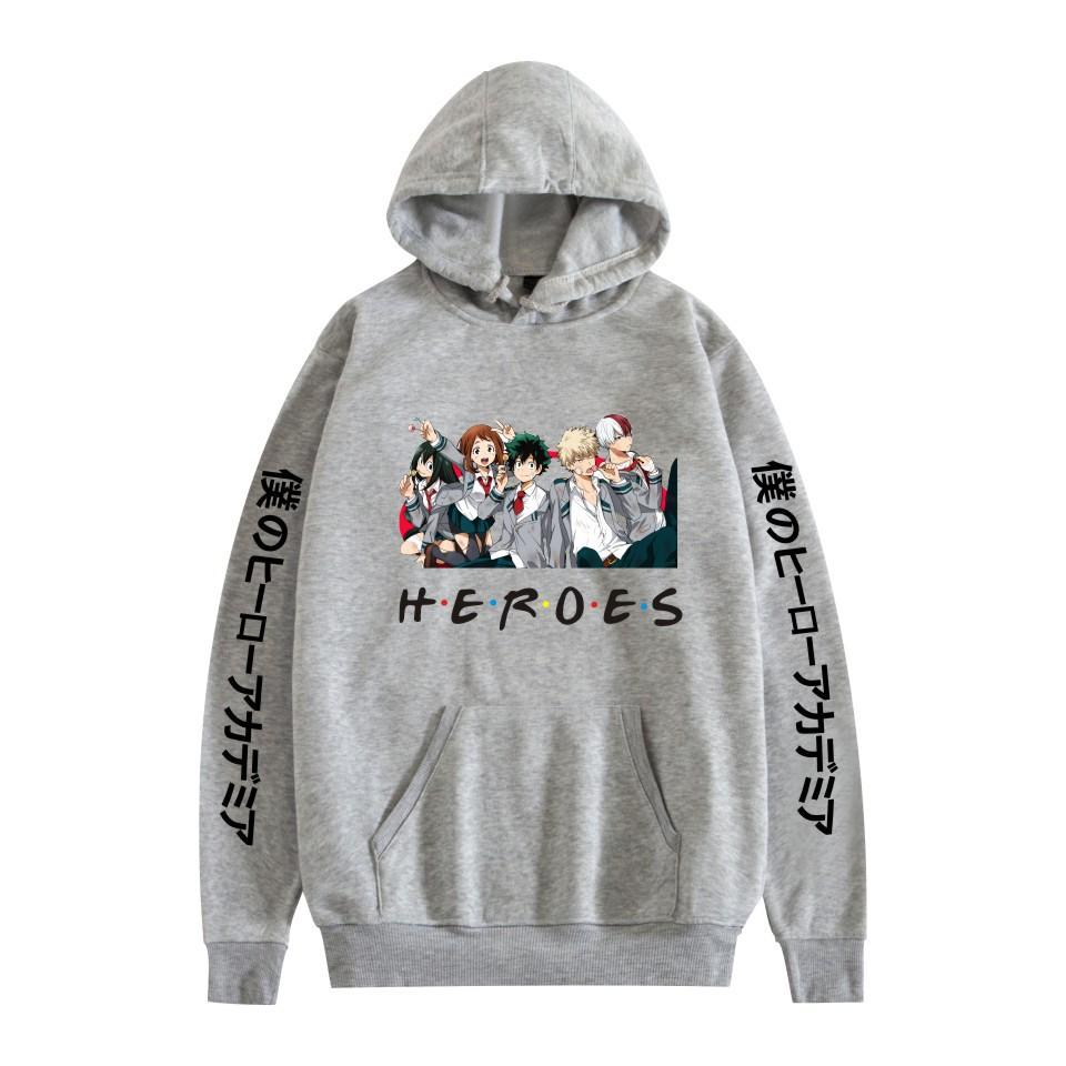 Japanese College Sweater, Hooded Pullover, Animation Print Casual Hooded Sweater For Men And Women
