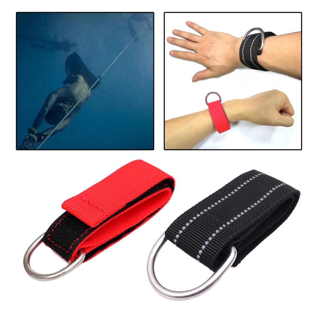 Adjustable Diving Wrist Strap Fastening Cuff with D Ring Wristband Safety Hanging Webbing Hand