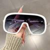 Large-framed, one-piece, European-style fashionable sunglasses, high-end and casual, unisex windproof sunglasses