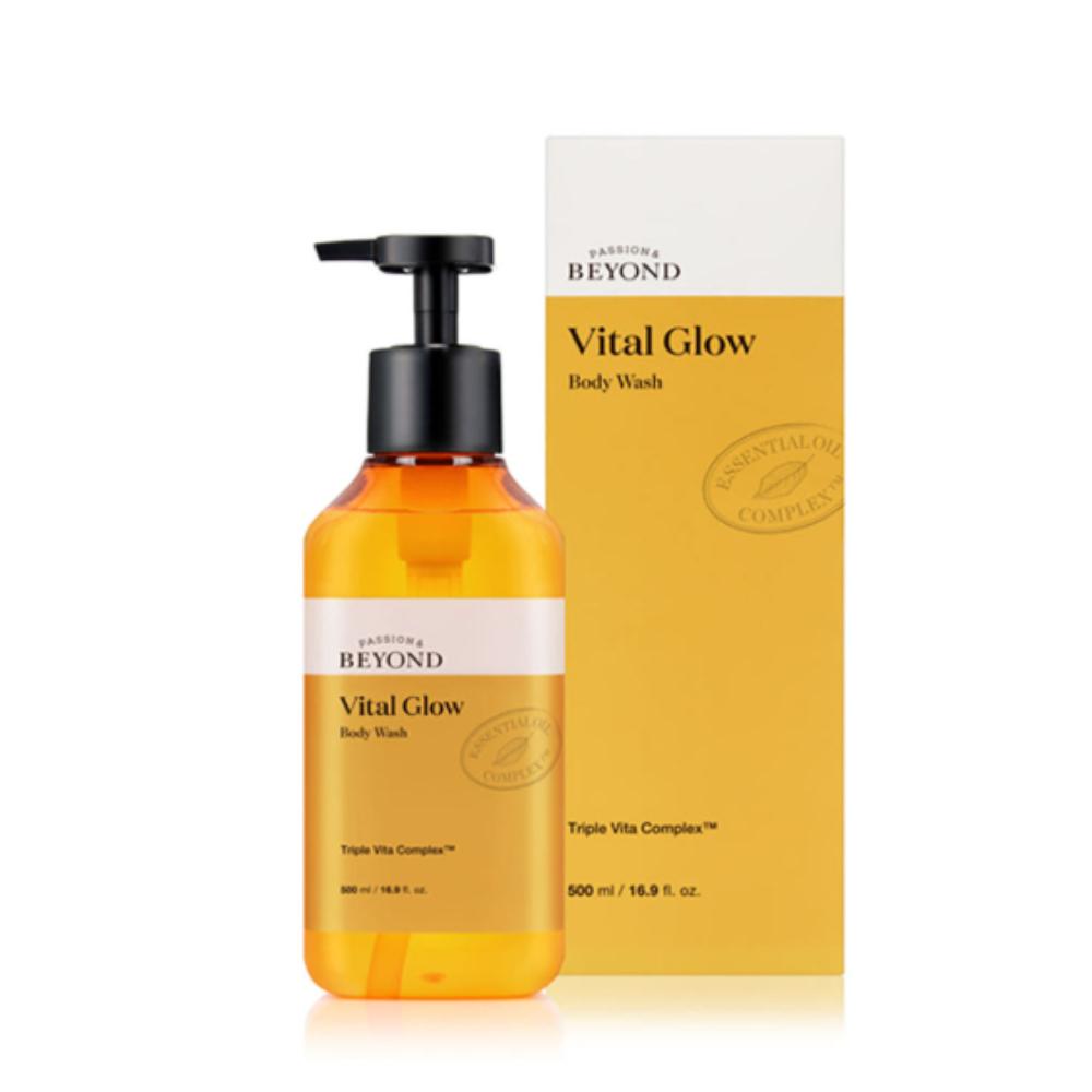BEYOND Vital Glow Body Wash 500ml - Brightening & Vitamin-Infused Energizing Body Cleanser
