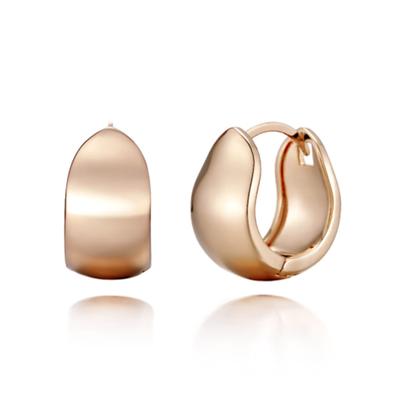 ELLE Šperky 14K Zrcadlové náušnice na jedno kliknutí (Zlatý odznak) ELGPEE322